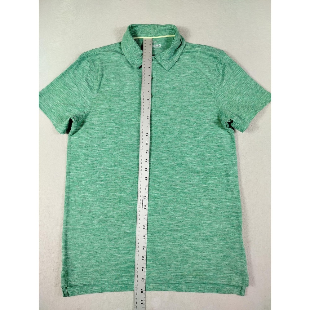 J.Crew Performance Polo Shirt Mens Small Green Solid Golf Stretch Wicking - Picture 4 of 7
